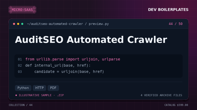 AuditSEO Automated Crawler — product artwork