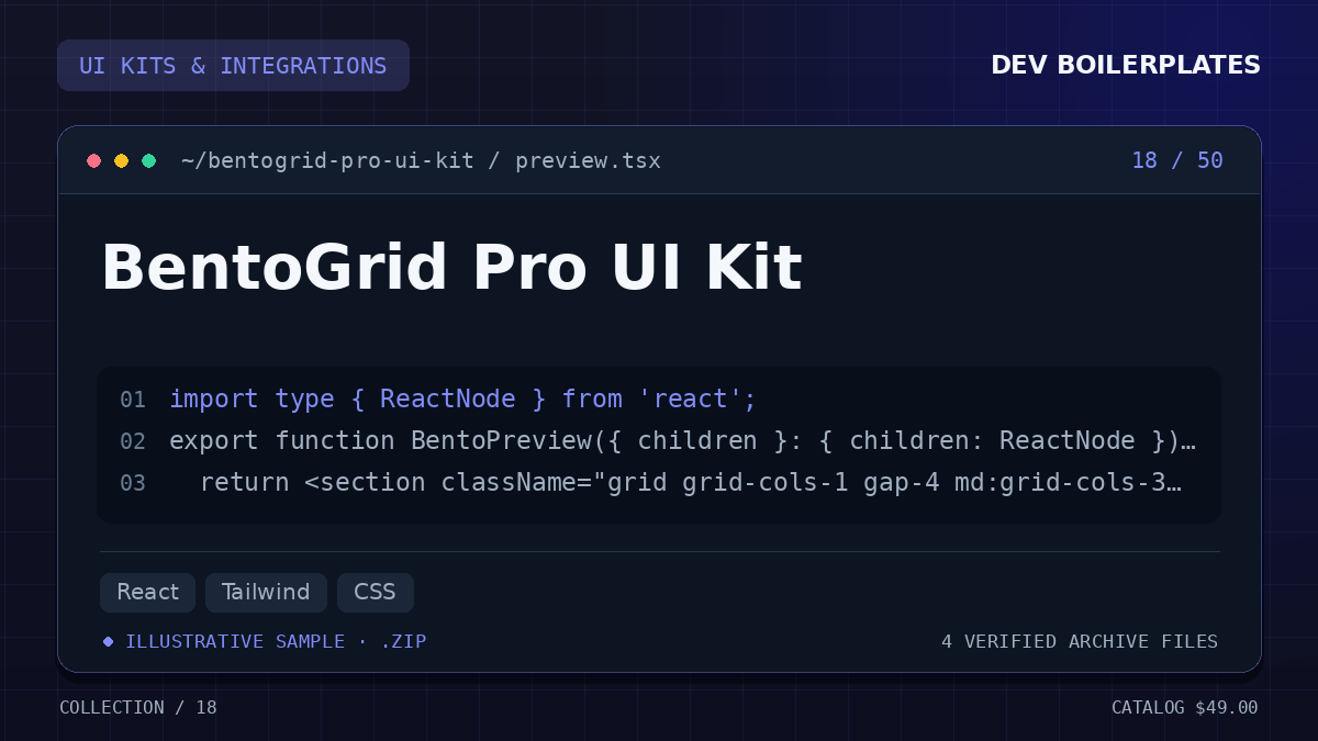 BentoGrid Pro UI Kit — product artwork