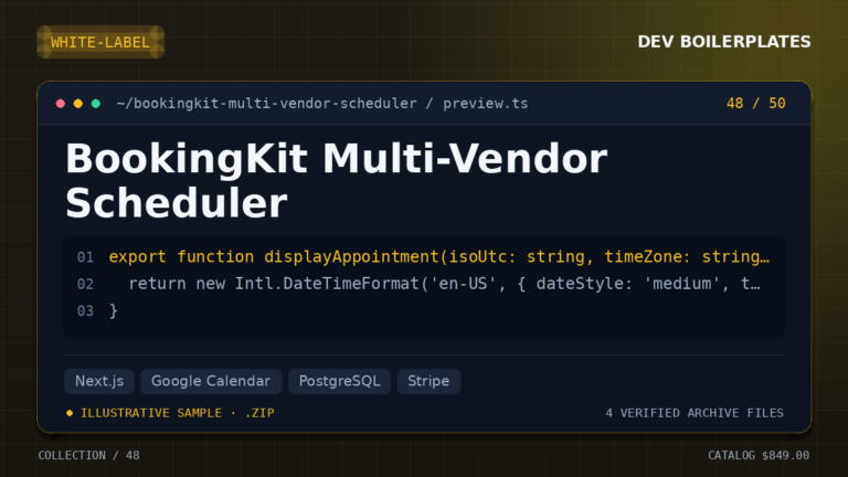 BookingKit Multi-Vendor Scheduler — product artwork