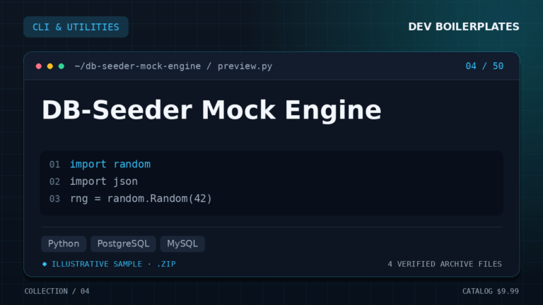 DB-Seeder Mock Engine — product artwork