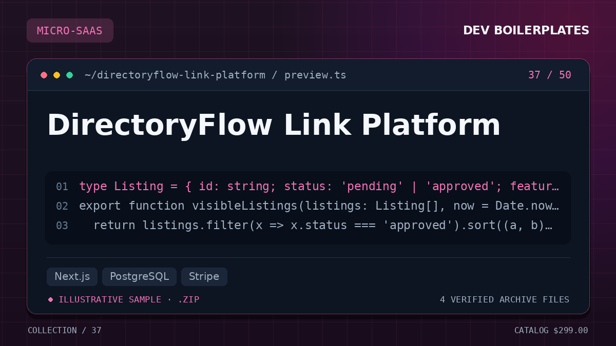 DirectoryFlow Link Platform — product artwork
