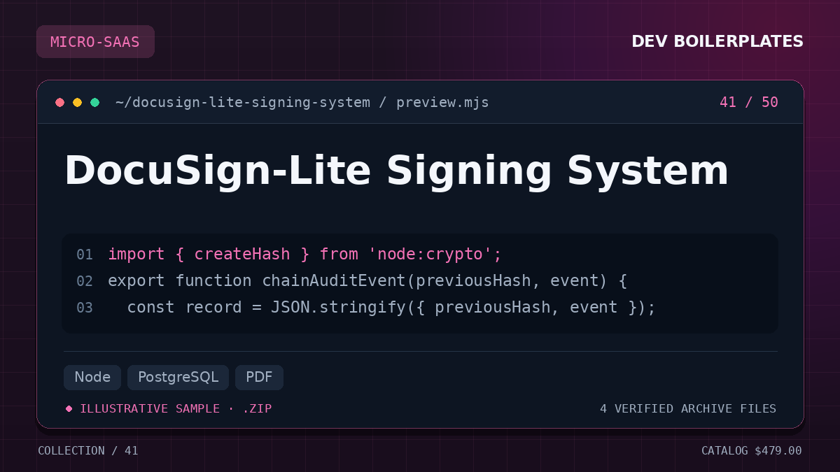 DocuSign-Lite Signing System — product artwork