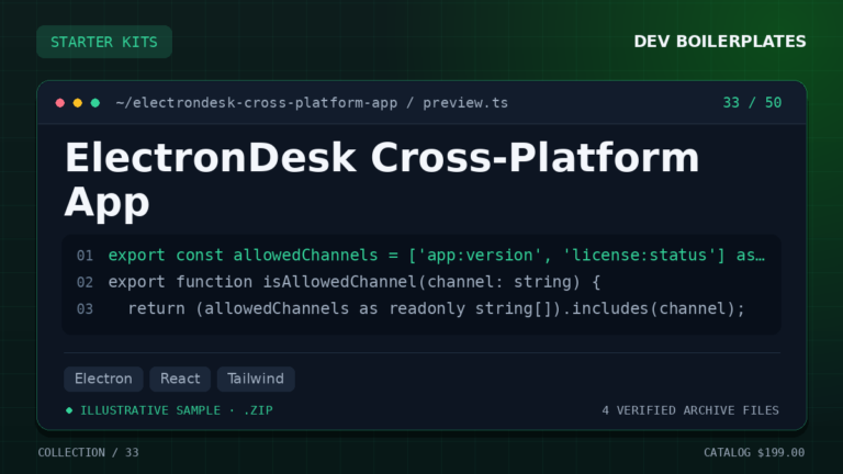 ElectronDesk Cross-Platform App — product artwork