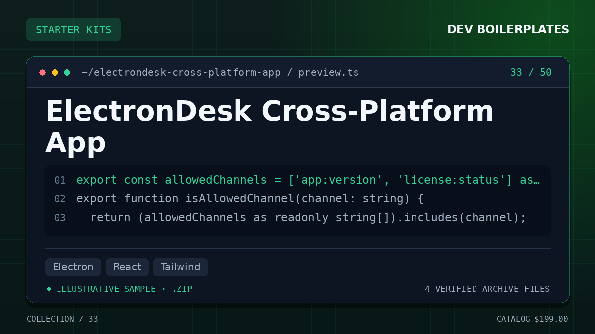 ElectronDesk Cross-Platform App — product artwork