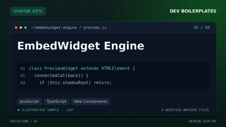 EmbedWidget Engine — product artwork