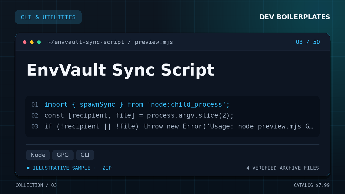 EnvVault Sync Script — product artwork