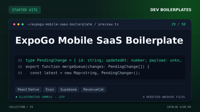 ExpoGo Mobile SaaS Boilerplate — product artwork