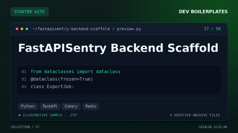 FastAPISentry Backend Scaffold — product artwork