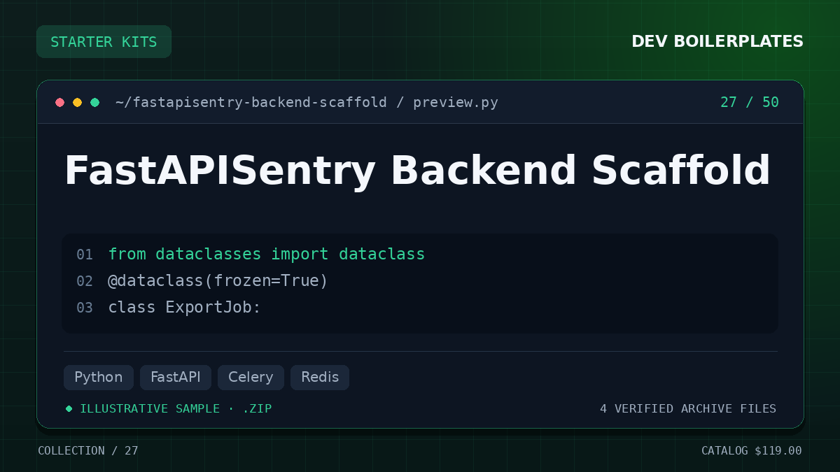 FastAPISentry Backend Scaffold — product artwork