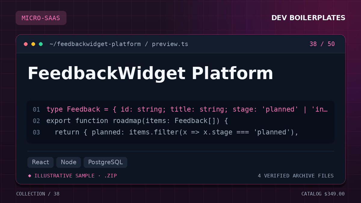 FeedbackWidget Platform — product artwork