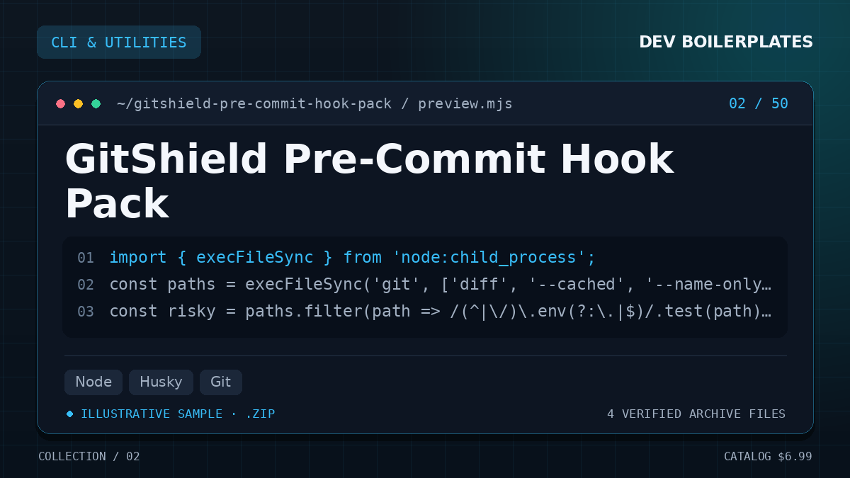 GitShield Pre-Commit Hook Pack — product artwork