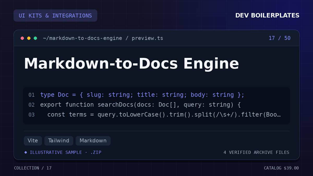 Markdown-to-Docs Engine — product artwork