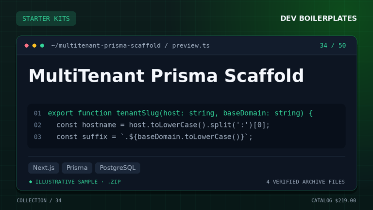 MultiTenant Prisma Scaffold — product artwork