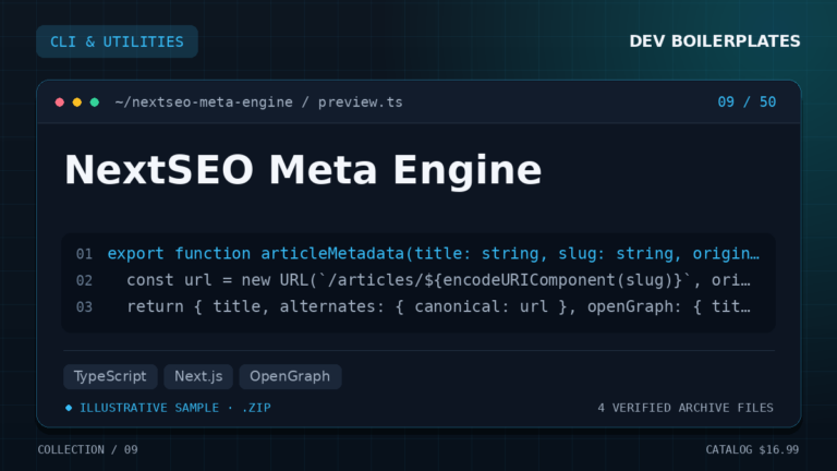 NextSEO Meta Engine — product artwork