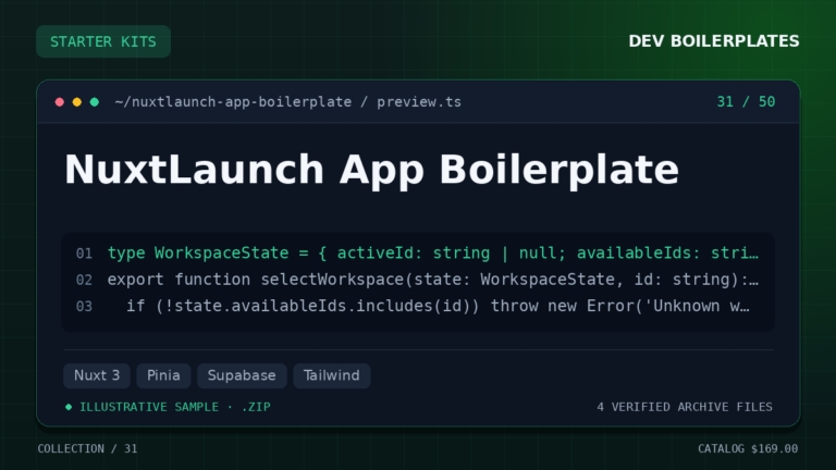 NuxtLaunch App Boilerplate — product artwork