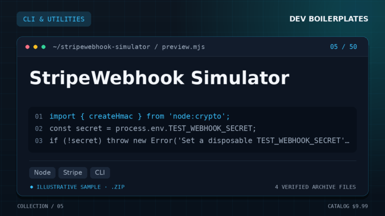 StripeWebhook Simulator — product artwork