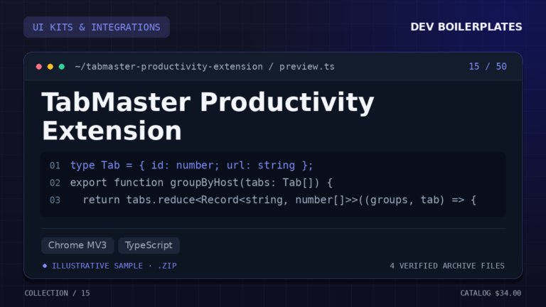 TabMaster Productivity Extension — product artwork