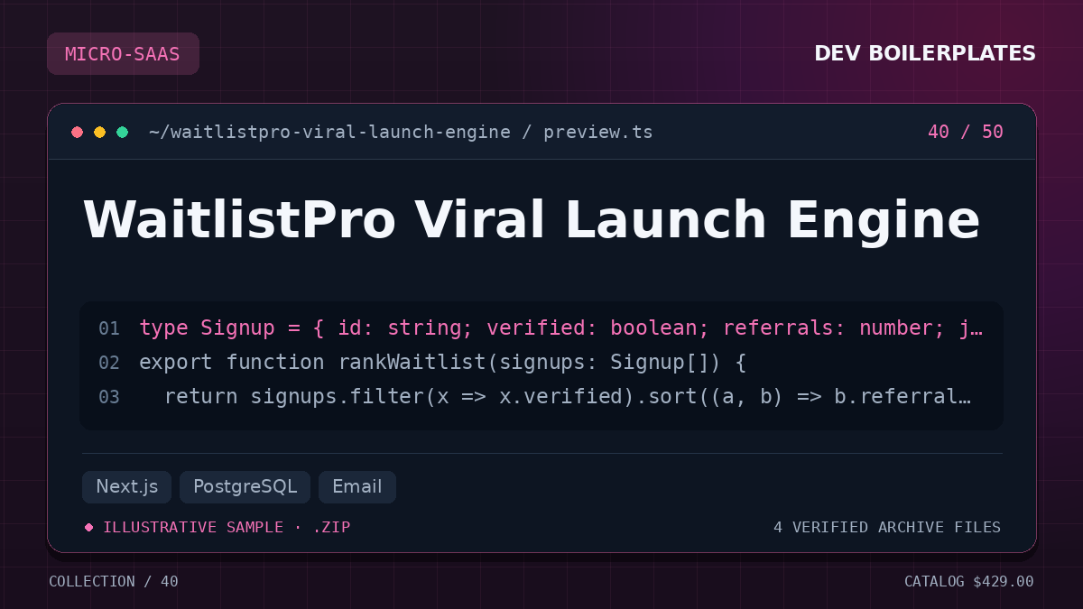WaitlistPro Viral Launch Engine — product artwork