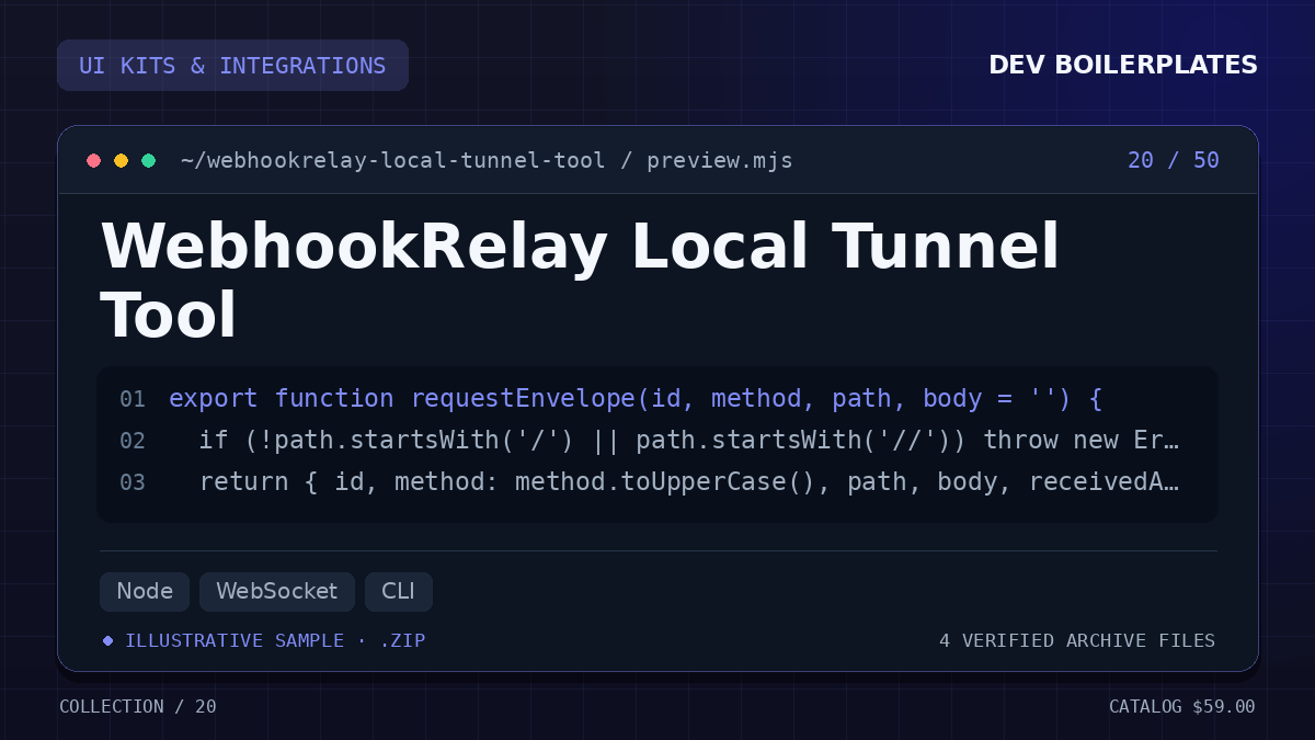 WebhookRelay Local Tunnel Tool — product artwork